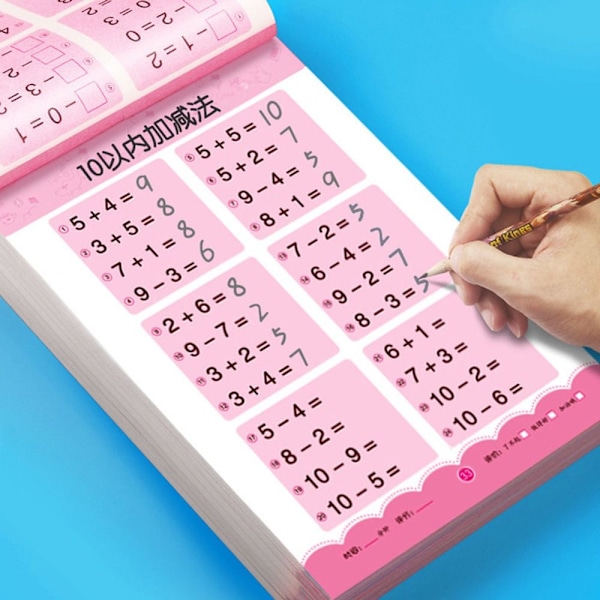 80 sidor/bok Räkneövningsböcker Matematikinlärning 0-10 Arithmetic A 0-10 Arithmetic A