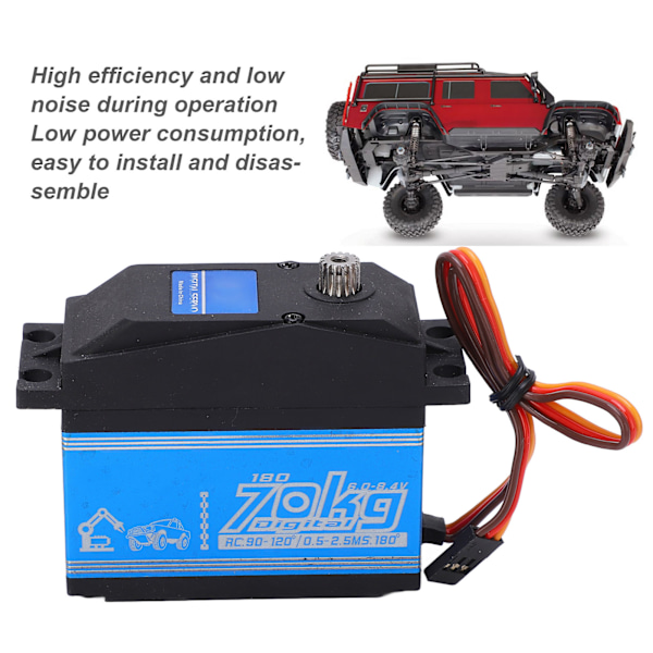SPT70HV 70kg Metal Gear Angle 180° High Speed Large Torque Digital Servo for RC Car Robot