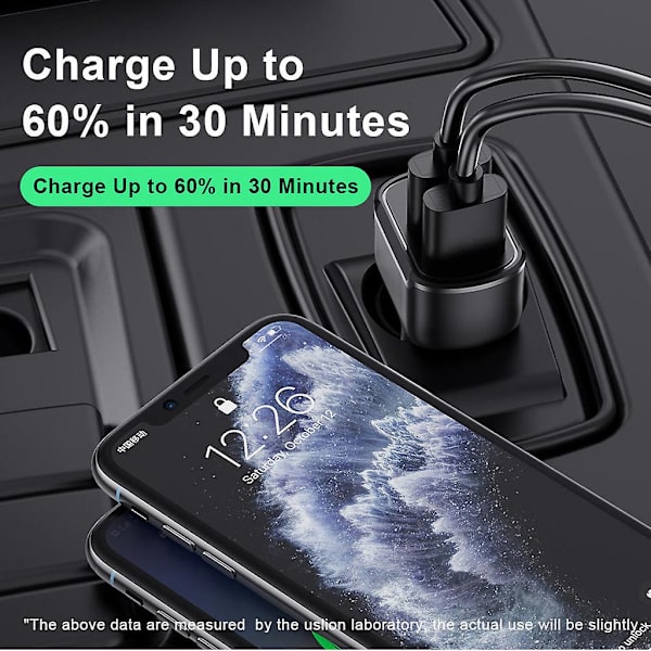 Supernopea laturi 2.4a Usb Kaksoisportti Laskun sovitin 30w Iphonelle - Tyypille C