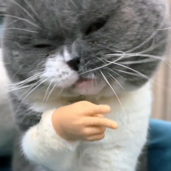 Mini hænder til katte, små hænder til katte, små kattehænder til fingre, fingerdukke til kattepoter, fingerhandsker til katte