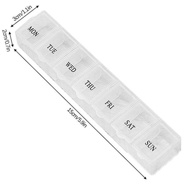 7 dagar pillerask tablettdispenser GRÅ grey
