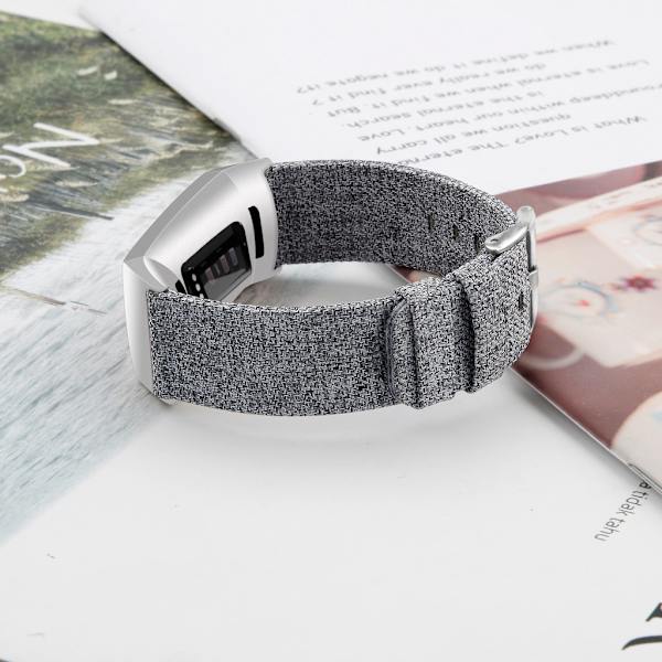 Fitbit Charge 3/4 rannekoru canvas harmaa