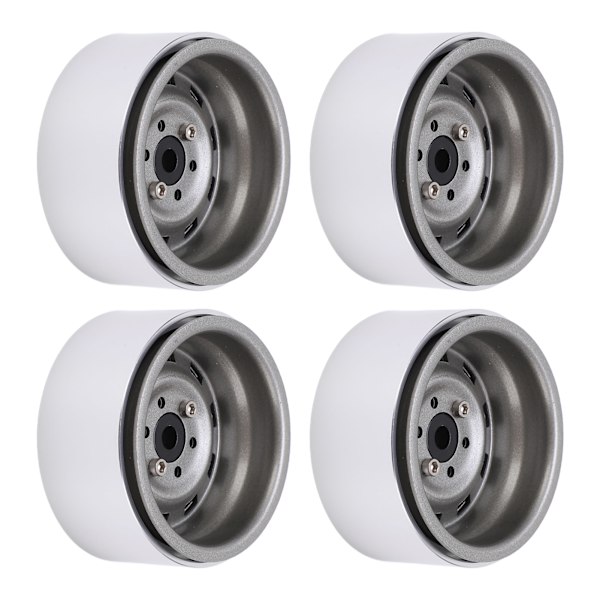 4 stk. 1,9 tommers metallfelger 10 firkantede hullnav for AXIAL SCX10 1/10 RC klatrebil - titanfarge