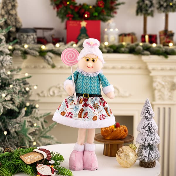 Juldekorationer rosa jul teleskopisk docka ornament Elk