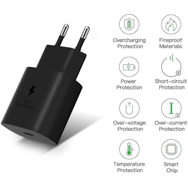 25W hurtiglader USBC USBC-kabel kompatibel med Samsung S21 S21 Plus S21 Ultra S20 FE S20 S20 Plus S20 Ul97