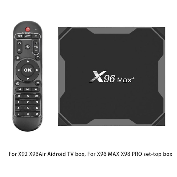 X96max Fjernkontroll, for X92 X96air Aidroid TV-boks Infrarød Fjernkontroll for Max Pro Dekoder black