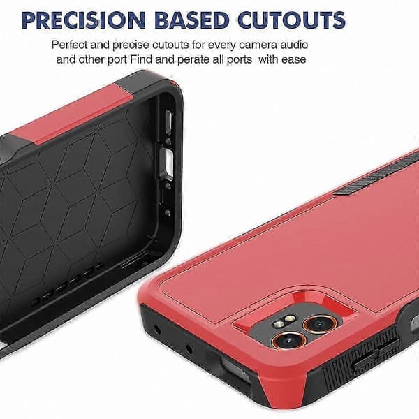 Galaxy XCover7 Pro Skal 2-i-1 PC + TPU Stötsäkert Telefonskal Red