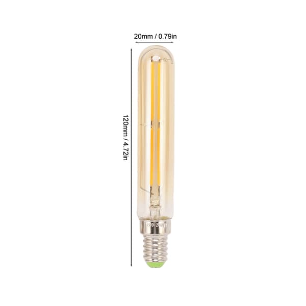 2 stk LED-rørlampe 4W E14 2300K Rørformet lyspære T20x120 220‑240V for belysning
