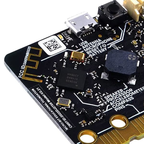 Oppgradert BBC Micro bit V2.2 med kapasitiv berøringssensor og BLE5.0 for barn - LED-indikatorhøyttalermikrofon - Programmerbar