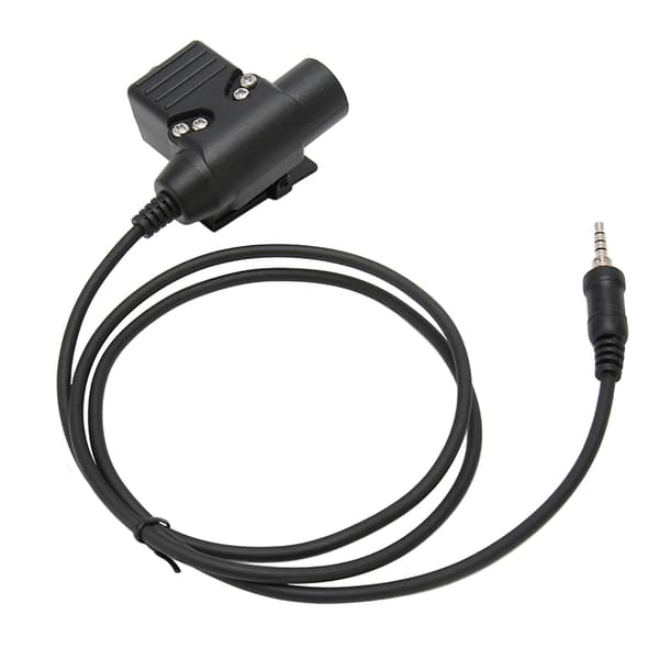 Walkie Talkie Headset Adapter Trycktyp Kompakt Säker Anslutning för Yaesu Vertex VX-6R VX-7R VX-6E VX-7E