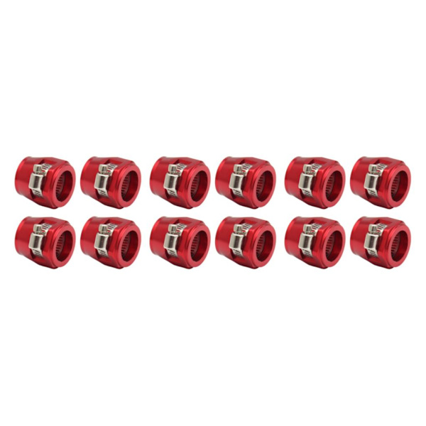 1/2/3/5 4-delad aluminium slangklämma - enkel att installera röd AN12.4pcs red AN12.4pcs 3PCS