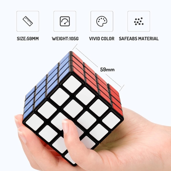 4x4 Speed ​​Cube, 4x4x4 Magic Cube, Smooth and easy spin speed