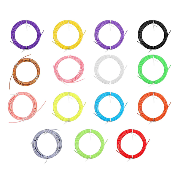 15 stk. 15 farver 3d-print filament Pcl 3d-pen filament refill til 3d-pen tilfældig farve22X10CM tilfældig farve Random Color 22X10CM