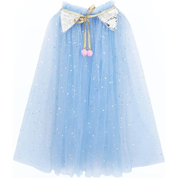 Färgglad prinsesskappa, prinsessklänning, L