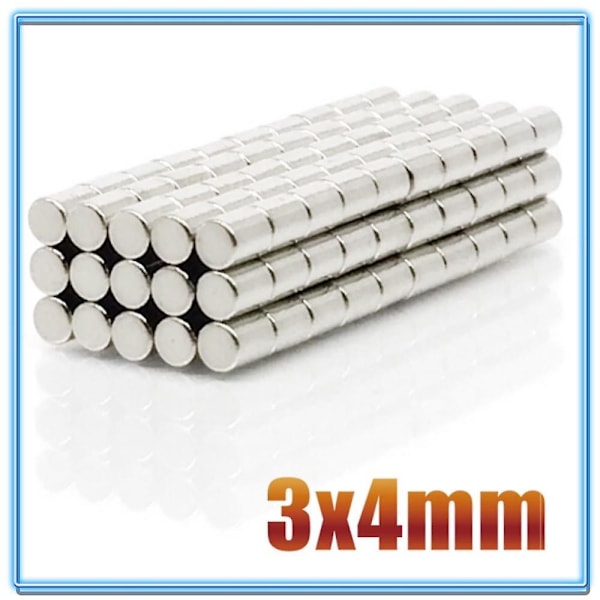 100 st Mini Små N35 Runda Magneter 3x1 3x1.5 3x2 3x4 3x5 3x10 Mm Neodym Magnet Permanent Ndfeb Super Starka Kraftfulla Magneter db 3x4(100pcs)
