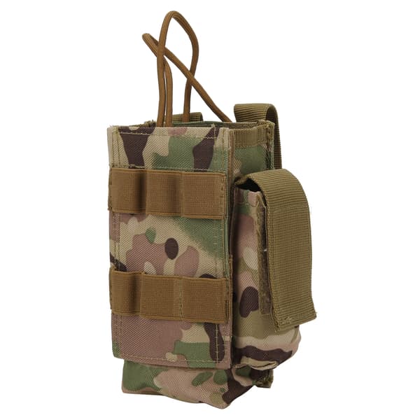 Molle-radiotasku, miniradiopidike, vedenpitävä tasku, jossa sivutaskut, naamiointi.