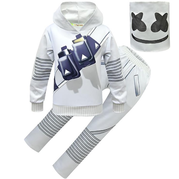 Marshmallow Kids Cosplay Kostym Halloween Set Byxor Skjorta . 140 cm