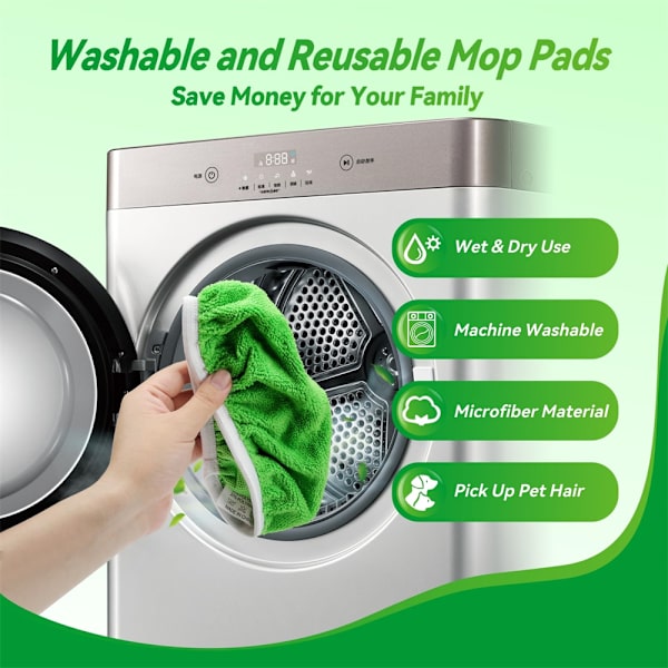 Swiffer Sweeper Mop-erstatningsputer, Kluter til Swiffer Gulvmopp, Gjenbrukbar Deksel 6PCS
