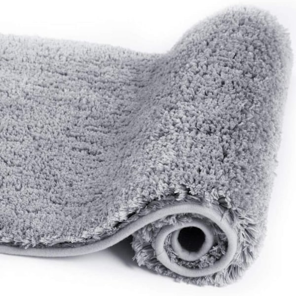 Badrumsmatta Halksäker Badmatta för Badrum (16 x 24, Lavendel) Vattenabsorberande Mjuk Mikrofiber Shaggy Badmatta Maskintvättbar Badmatta