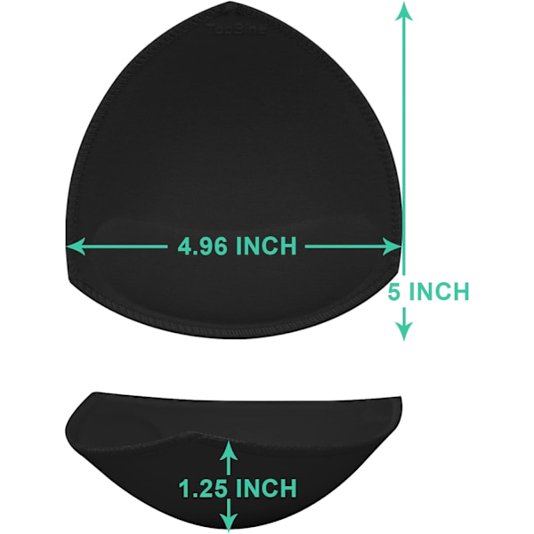 4 paria rintaliivien sisäpehmustetta, irrotettava urheilurintaliivin kuppi kolmio 4 paria hieronta musta 4 Pairs Massage Black B.C