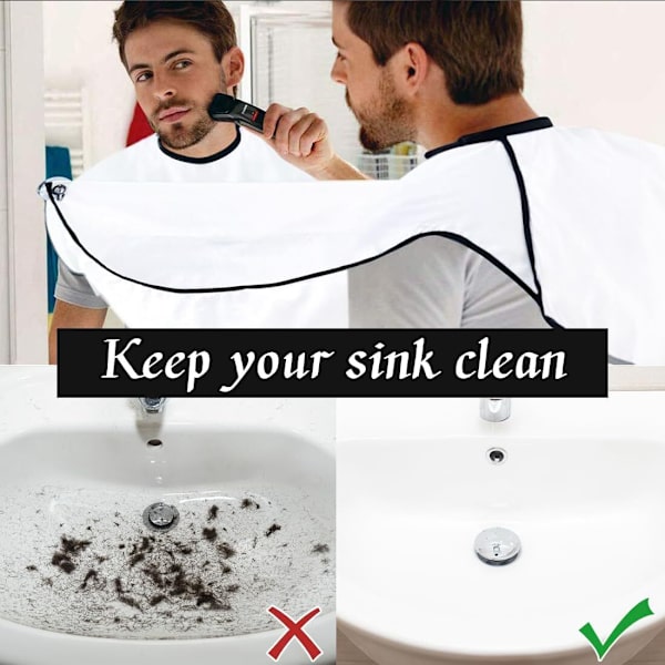 Skäggförkläde, Skägguppsamlare för män white