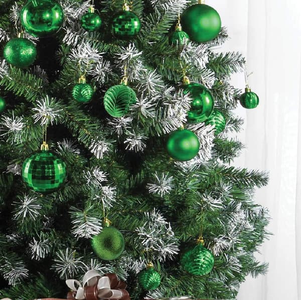 Grønne Julekuglepynt til Juledekorationer - 100 Styk Juletræ