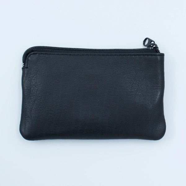 Nyckelväska i äkta läder Svart Black one size