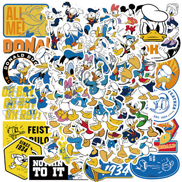 50 stk Donald Duck Graffiti klistremerker DIY gitar bagasje Pe