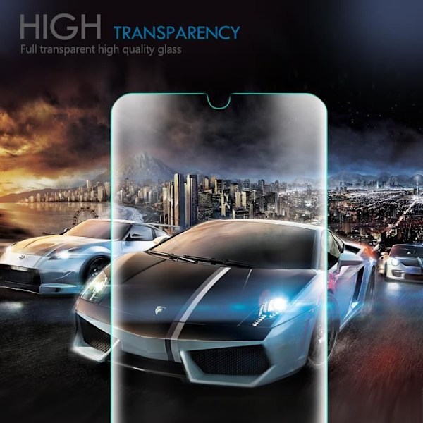 KUGI Hærdet glas til Xiaomi Redmi Note 7 skærmbeskytter Anti Scratch Ultra Resistent Ultra Transparent 9H Hårdhed 2 Pack