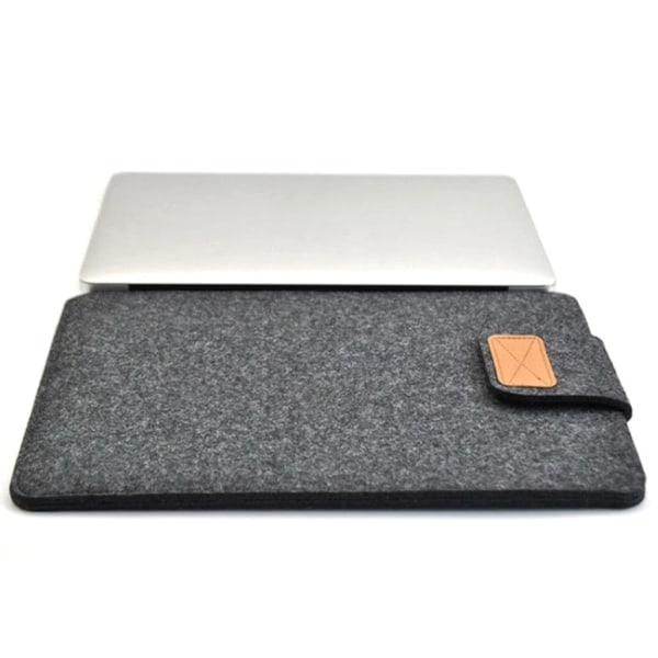 Tabletfodral med fodralväska för MacBook 11 13 15 tum enfärgad bärbar dator tabletfodral. Mörkgrå Dark Grey 13-inch