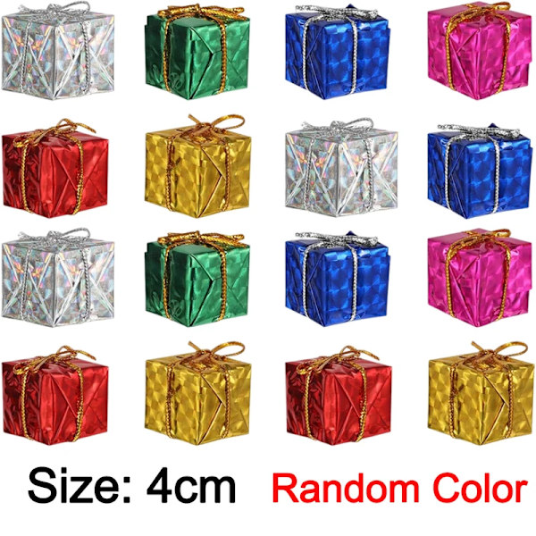 60/6 stk Mini Julegave Skum Esker Juledekorasjoner Gaver Juletre Henge Henger For Navidad Festdekorasjoner Tilbehør 4CM-Tilfeldig Farge 4CM-Random Color 6PCS
