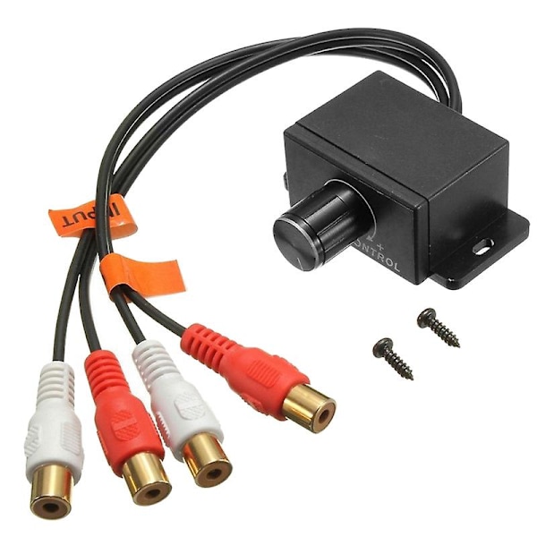 Universell förstärkare bas RCA Gain Level volymkontroll ratt för bil hem svart