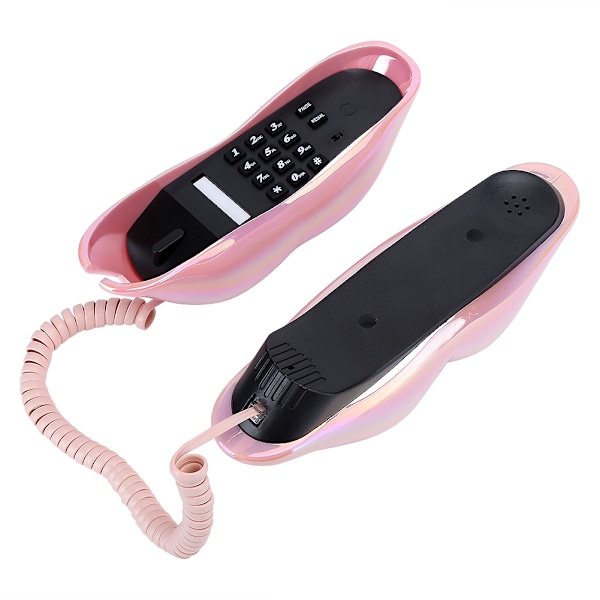 Galvanize Pink Funny Lip Telephone WX-3016 Muodikas numeron tallennustoiminto++