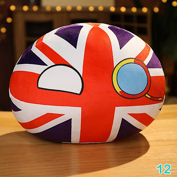10 cm Country Ball Pehmolelu, Pallomainen Ripustuskoriste, Countryball Täytetty Lasten Nukke Britain