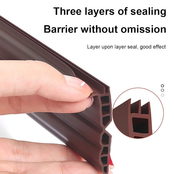 100 cm Tetningslist for dørterskel Trekstopper STOR Large Brown-45mm Large Brown-45mm