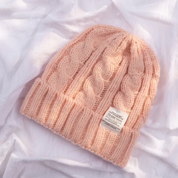 {hw} Trend Höst Vinter Punk Gotisk Stickad Mölnmjuk Stickad Hatt bright red