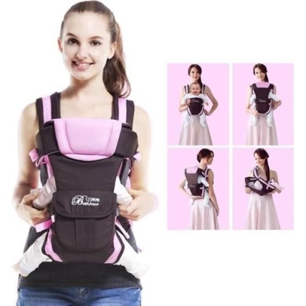 Justerbar baby carrier - YWEI - ZT28811 - Rosa - Ergonomisk - 0-2 år