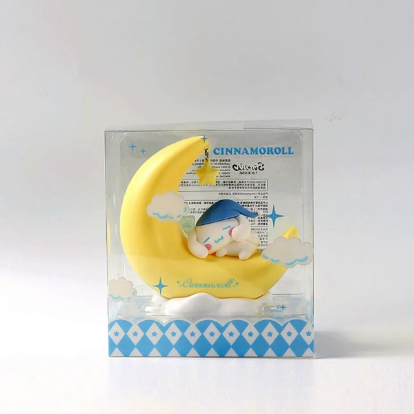 Sanrio Måne LED Lys Anime Kuromi Cinnamonroll Kawaii Tilbehør Ornament Skønhed Soveværelse Natlys Sengebordslampe Dekoration Cinnamoroll