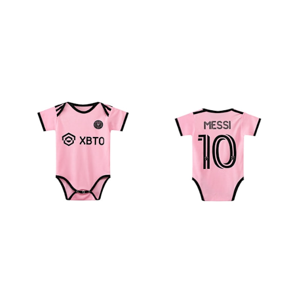 23-24 Baby No. 10 Miami Messi No. 7 Real Madrid Jersey BB Jumpsuit One-piece Storlek 9 (6-12 månader) Miami NO.10 MESSI Miami NO.10 MESSI Miami NO.10 MESSI Size 9 (6-12 months)