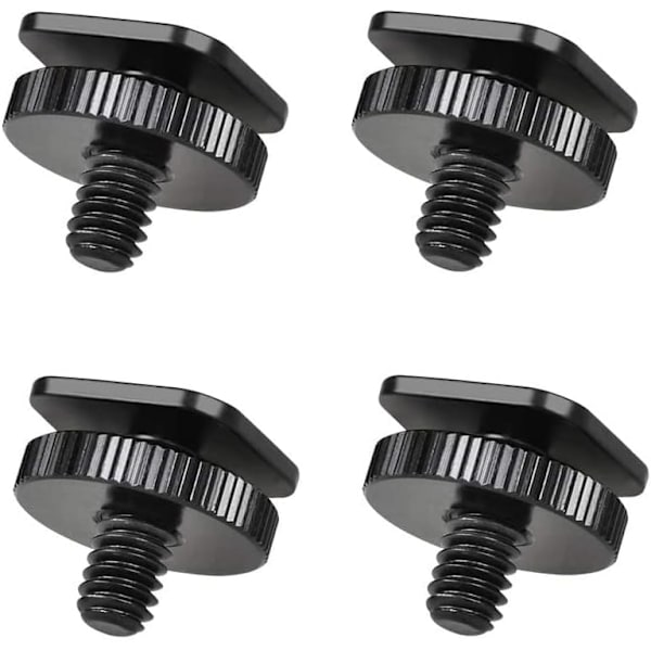 1/4 tums kameradapter skruv 4-pack blixtsko fäste för DSLR kamerautrustning