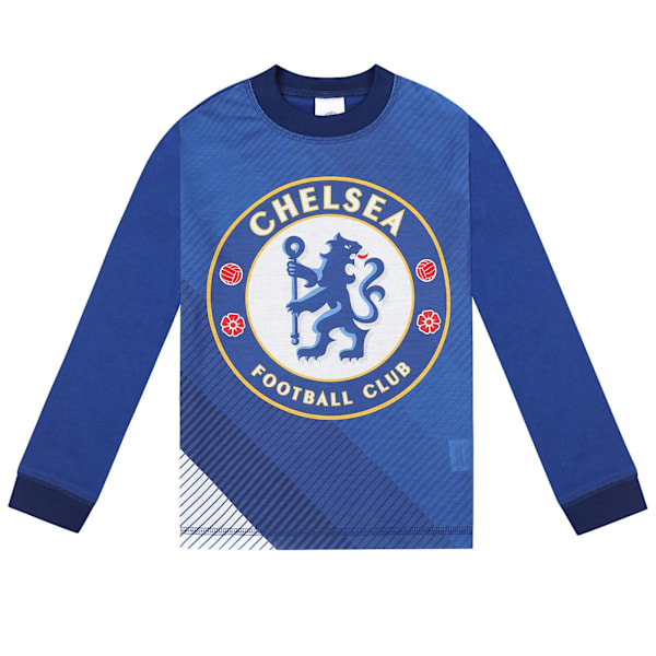 Chelsea FC Pojkpyjamas Lång Sublimering Officiell Fotbollspresent Blå Blue 13-14 Years