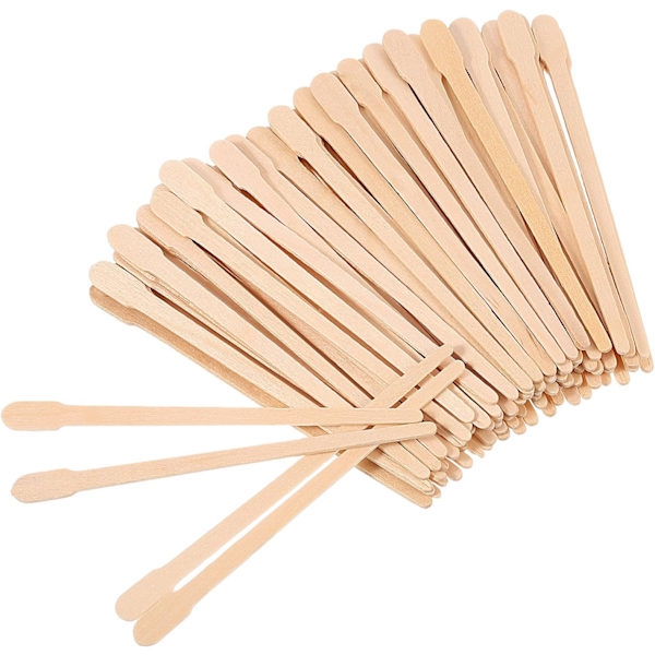 500 st Brow Wax Sticks Små vaxspatlar Applikator Trä Craft