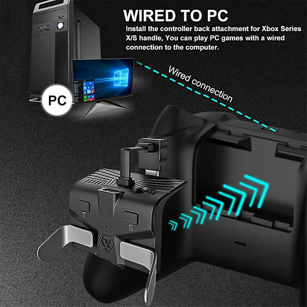 Gamepad Bakre Knappfeste Kontrolleradapter W/ Padler For Xbox Series