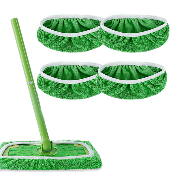 Swiffer Sweeper Mop-erstatningsputer, Kluter til Swiffer Gulvmopp, Gjenbrukbar Deksel 4PCS