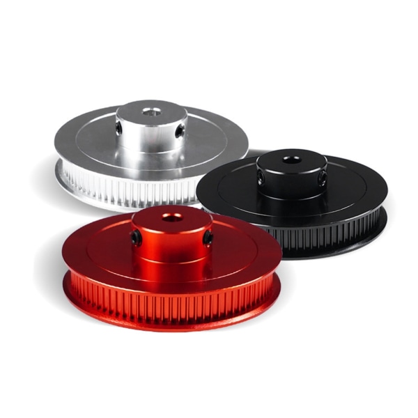 GT2 kugghjul 3D-skrivardel 80 tänder 2GT synkront kugghjul Hålbredd 6mm GT2 kuggrem GT2 kugghjul Black 0.08