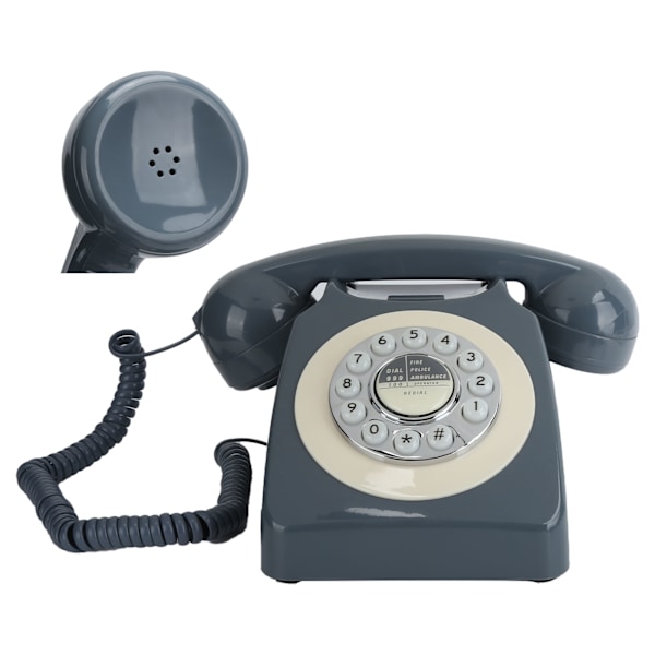 Telefon i lantlig stil, europeisk, antik, retro, klassisk, sladdtelefon