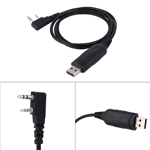 TIMH USB-programmeringskabel UV 5R Led-radio Walkie Talkie för BaoFeng Wanhua Kenwood