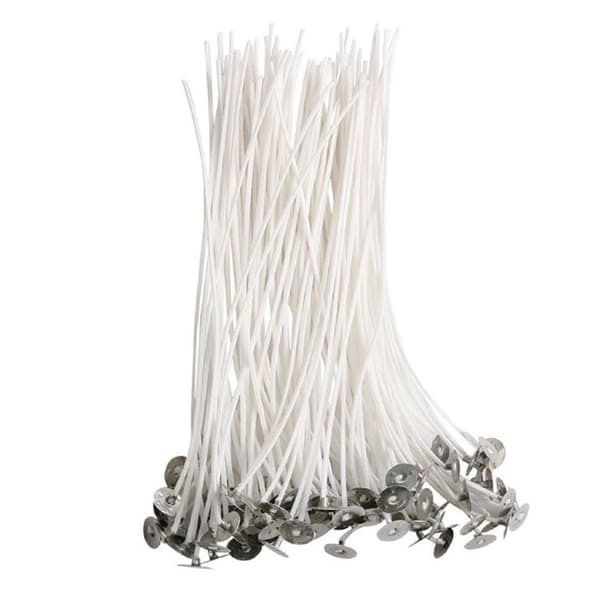 100 stk. veker for stearinlys DIY bomullsveker for laging av stearinlys Erstatningsvekesett 8cm(100pcs)