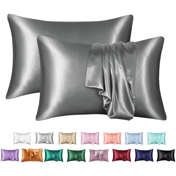 2 tyynyliinaa simuloitua silkkiä yksivärinen tyynyliina kirjekuori tyynyliina Purple