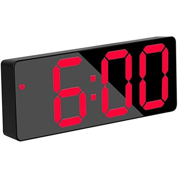 Smarta digitala väckarklockor, liten klocka med snooze, dimbar, temperatur, datum, 12/24 timmar, liten elektronisk bordsklocka [qb]